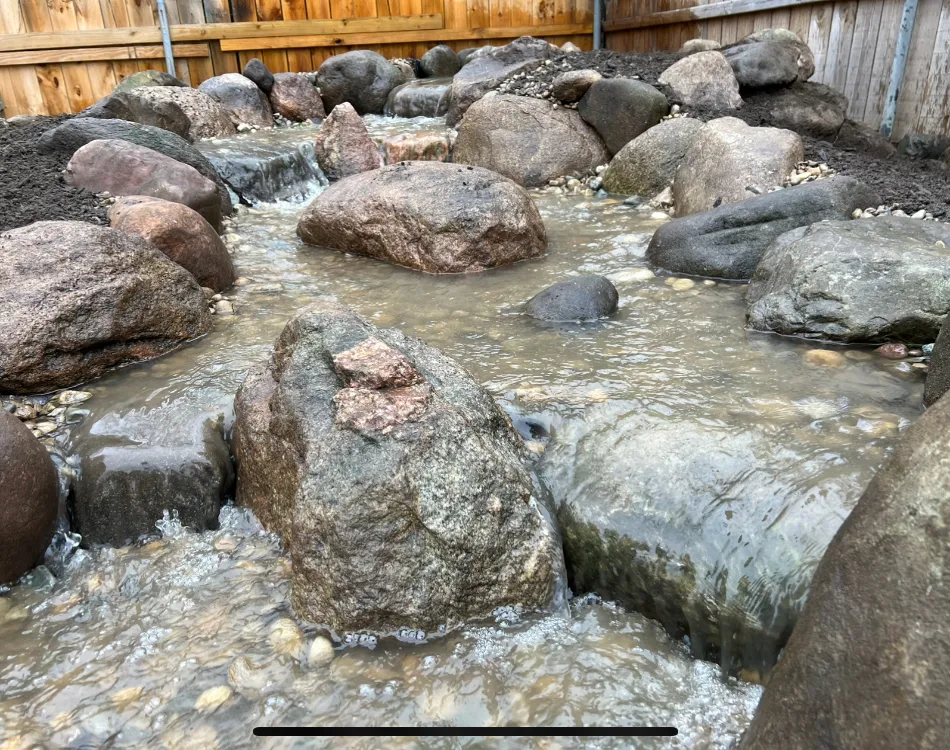 Multi-drop pondless waterfall - Grass Roots Pond And Garden Multi-drop pondless waterfall