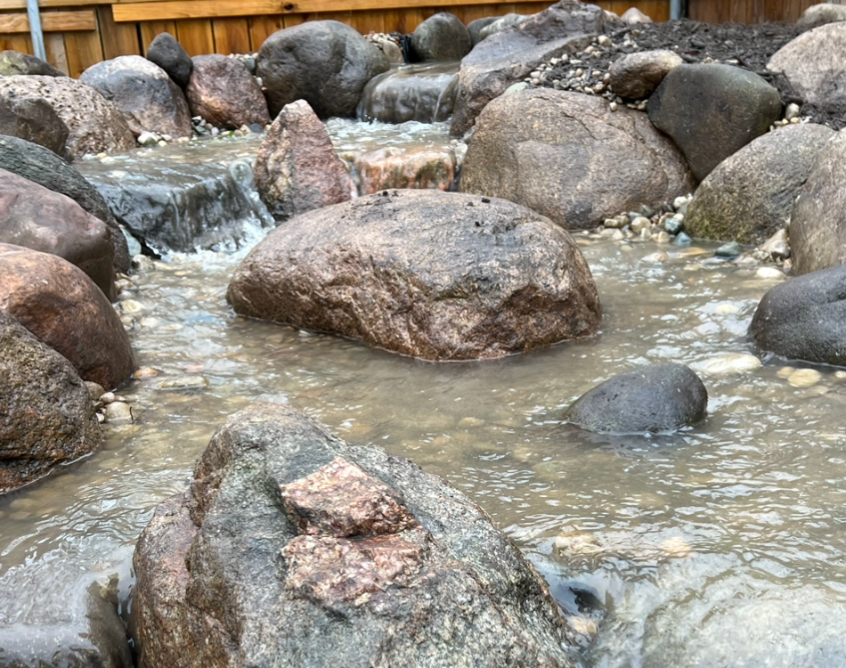Waterfall-feature-installed-by-Grass-Roots - Grass Roots Pond And Garden Waterfall feature installed by Grass Roots